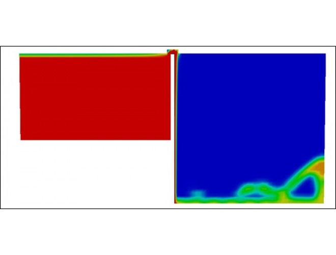 پروژه مدل‌ سازی انتقال آب بین دو مخزن با استفاده از شبکه متحرک با استفاده از نرم افزار OpenFOAM