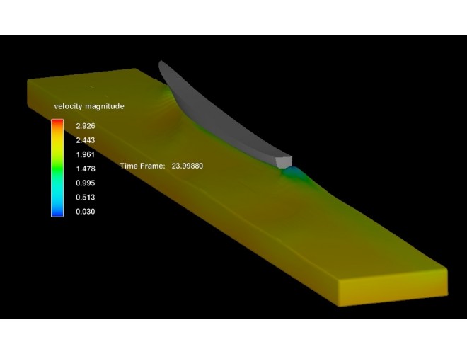 پروژه تحلیل هیدرودینامیک دوفازی (سطح آزاد) برای شناورهای سطحی و مقایسه تطبیقی دقت مدل Flow3D