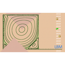 پروژه شبیه سازی جریان سیال توسط روش LBM با مدل D2Q9 با استفاده از نرم افزار ++C 